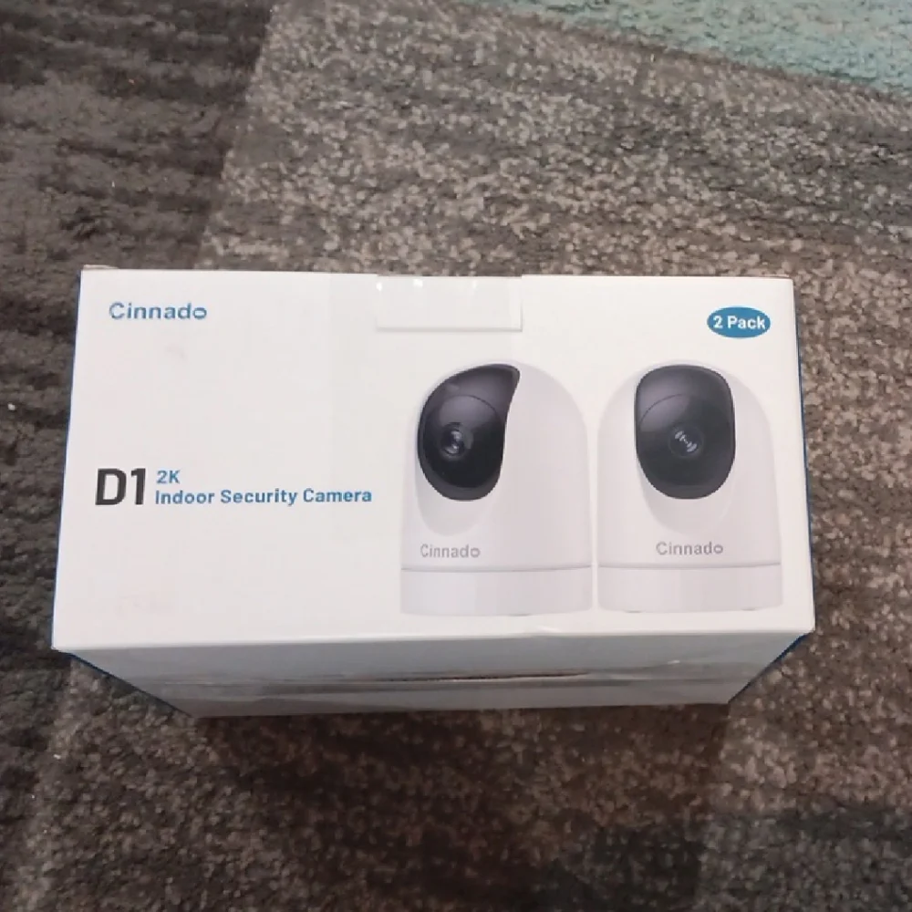 D1 2K Indoor Security Camera - 2 Pack, White